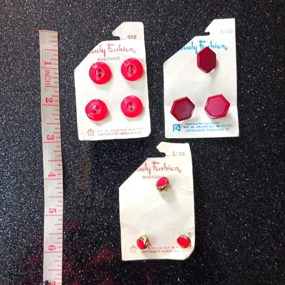 Red Vintage Button Bundle.